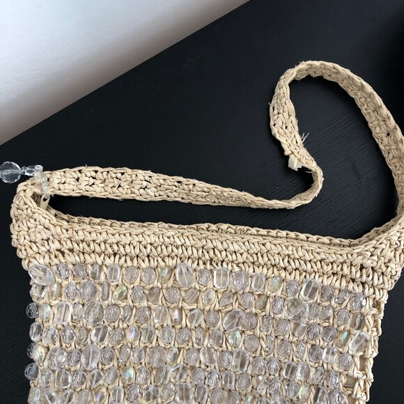 Capelli Straworld, Inc. Shoulder Tote Bag with Crystal Embellishment, Beach Bag - Picture 7 of 15